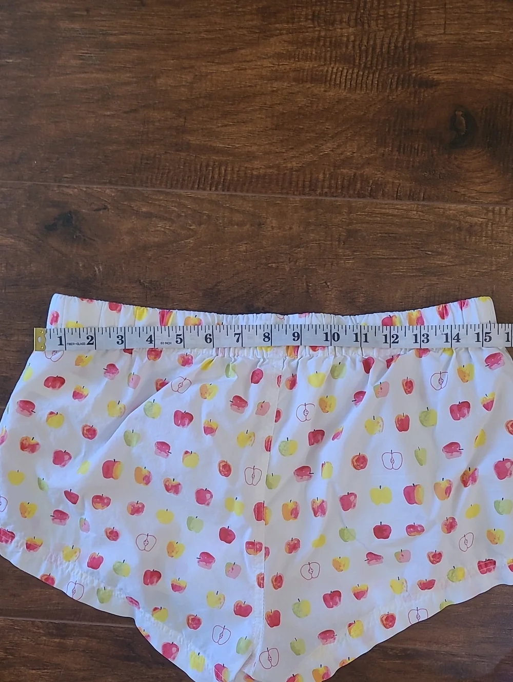 J. Crew White Boxers with Red and Yellow Apple Print